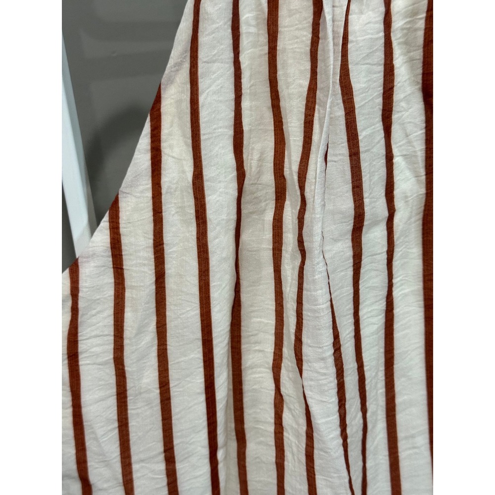 Vince Camuto‎ Womens XXL Striped Halter Blouse Chili Red Cream NWT Boho Nautical - Picture 2 of 8